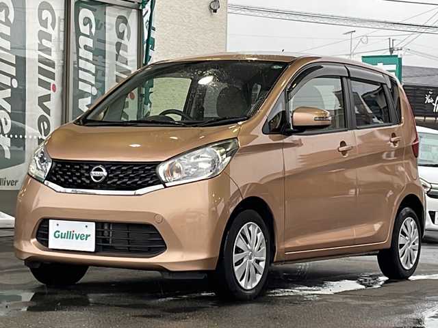 日産 デイズ X Vセレ +SeftyⅡ 愛媛県 2015(平27)年 3.1万km ピンクゴールドM ワンオーナー/社外メモリナビ/（CD/DVD/SD/ワンセグTV）/アラウンドビューモニター/スマートキー/プッシュスタート/アイドリングストップ/ISOFIX/保証書/取扱説明書