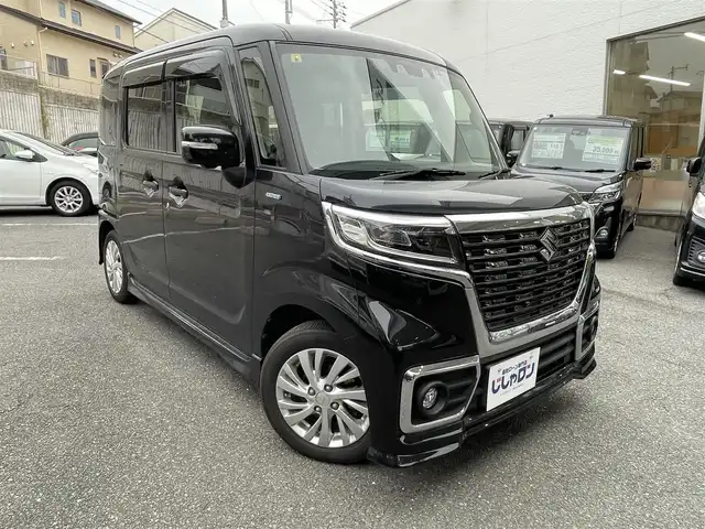 スズキ スペーシア カスタム HYBRID GS 福岡県 2020(令2)年 8.6万km ブルーイッシュブラックパール3 (株)IDOMが運営する【じしゃロン八幡西店】の自社ローン専用車両になります。こちらは現金またはオートローンご利用時の価格です。自社ローンご希望の方は別途その旨お申付け下さい/ハイブリッド車/純正ナビ(CN-RZ756W)/【Bluetooth・CD・DVD・TV】/ドラレコ/フロントフォグランプ/USB端子/運転席シートヒーター/ステリングスイッチ/LEDヘッドライト/全方位モニター/ヘッドアップディスプレイ/片側パワースライドドア/純正リアスポイラー