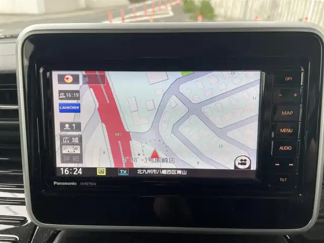 スズキ スペーシア カスタム HYBRID GS 福岡県 2020(令2)年 8.6万km ブルーイッシュブラックパール3 (株)IDOMが運営する【じしゃロン八幡西店】の自社ローン専用車両になります。こちらは現金またはオートローンご利用時の価格です。自社ローンご希望の方は別途その旨お申付け下さい/ハイブリッド車/純正ナビ(CN-RZ756W)/【Bluetooth・CD・DVD・TV】/ドラレコ/フロントフォグランプ/USB端子/運転席シートヒーター/ステリングスイッチ/LEDヘッドライト/全方位モニター/ヘッドアップディスプレイ/片側パワースライドドア/純正リアスポイラー