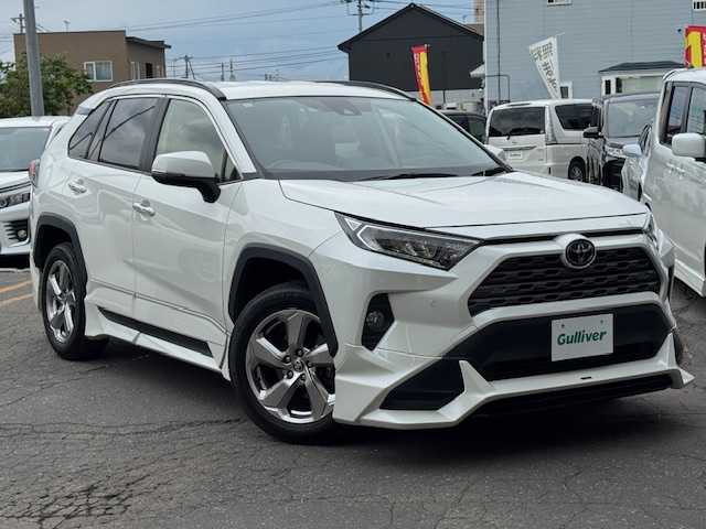 トヨタ ＲＡＶ４ G 道東・釧路十勝 2019(令1)年 7.3万km ホワイトパールクリスタルシャイン ４WD/純正オプション9インチSDナビ/(NSZT-Y68T）/CD/DVD/BT/フルセグTV/HDMI/バックカメラ/トヨタセーフティセンス/レーダークルーズコントロール/デジタルインナーミラー/BSM/RCTA/TRDエアロ（F/S/R）/パワーバックドア/ステアリングヒーター/デアイサー /リアフォグ/シートヒーター