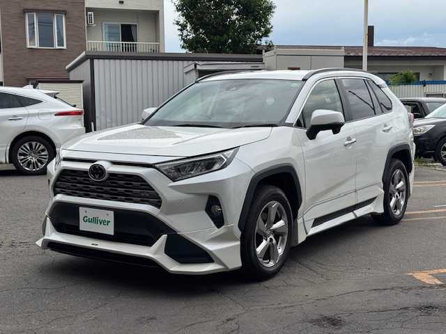 トヨタ ＲＡＶ４ G 道東・釧路十勝 2019(令1)年 7.3万km ホワイトパールクリスタルシャイン ４WD/純正オプション9インチSDナビ/(NSZT-Y68T）/CD/DVD/BT/フルセグTV/HDMI/バックカメラ/トヨタセーフティセンス/レーダークルーズコントロール/デジタルインナーミラー/BSM/RCTA/TRDエアロ（F/S/R）/パワーバックドア/ステアリングヒーター/デアイサー /リアフォグ/シートヒーター