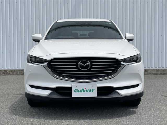 マツダ ＣＸ－８ XD 福岡県 2018(平30)年 4.5万km スノーフレイクホワイトパールマイカ 純正ナビ　/フルセグTV/CD/DVD/Bluetooth/AUX/３６０°ビューカメラ　/ＳＢＳ　/シートヒーター　/レーダークルーズコントロール　/ＢＳＭ　/レーンキープアシスト/車間認知支援システム　/ＨＵＤ　/パワーシート　/純正アルミ　/アダプティブヘッドライト/ステアリングヒーター/シートメモリー/電動パーキング/ブレーキホールド/ビルトインETC/スマートキー/プッシュスタート