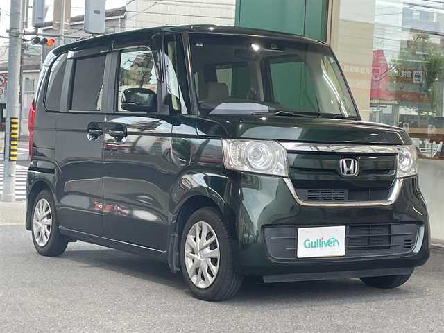 ホンダ Ｎ ＢＯＸ G L ホンダセンシング 愛知県 2018(平30)年 4.1万km ブリティッシュグリーンP ワンオーナー/純正ディスプレイオーディオ〈WX-171C〉/・CD／地デジTV/ホンダセンシング/・衝突軽減ブレーキ/・誤発進抑制機能/・後方誤発進抑制機能/・アダプティブクルーズコントロール/・先行車発進お知らせ機能/・オートハイビーム/片側パワースライドドア/ETC/バックカメラ/LEDヘッドライト/スマートキー×２