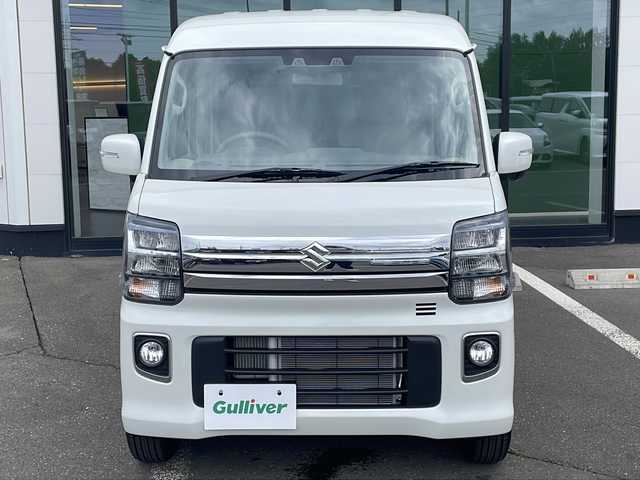 スズキ エブリィ ワゴン PZターボ 静岡県 2025(令7)年 0.1千km パールホワイト ・純正ディスプレイオーディオ/（Bluetooth・FM・AM)/・バックカメラ/・片側パワースライドドア/・スマートキー/・プッシュスタート/・リアヒーター/・純正フロアマット/・アイドリングストップ/・ドアバイザー/・電動格納ミラー/・横滑り防止機能/・オートライト/・運転席シートヒーター/・フォグライト/・ステアリングスイッチ/・衝突軽減システム/・レーンキープアシスト/・コーナーセンサー（後）/・保証書