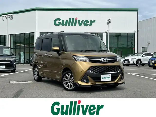 トヨタ タンク カスタムG－T 愛媛県 2019(平31)年 7.3万km ブラックマイカメタリック/インペリアルゴールドクリスタルメタリック 2トーン プッシュスタート/純正メモリナビ（AM/FM/DISC/SD/フルセグTV/Bluetooth）/バックカメラ/ETC/両側パワースライドドア/クルーズコントロール/アイドリングストップ/ドライブレコーダー/純正アルミホイール/オートライト/オートマチックハイビーム/横滑り防止装置/AAC