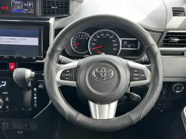 トヨタ タンク カスタムG－T 愛媛県 2019(平31)年 7.3万km ブラックマイカメタリック/インペリアルゴールドクリスタルメタリック 2トーン プッシュスタート/純正メモリナビ（AM/FM/DISC/SD/フルセグTV/Bluetooth）/バックカメラ/ETC/両側パワースライドドア/クルーズコントロール/アイドリングストップ/ドライブレコーダー/純正アルミホイール/オートライト/オートマチックハイビーム/横滑り防止装置/AAC