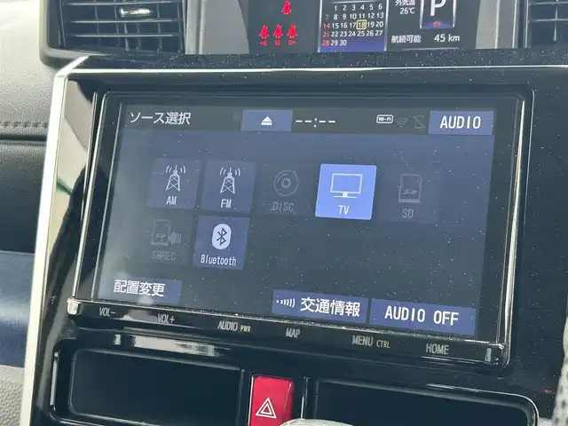 トヨタ タンク カスタムG－T 愛媛県 2019(平31)年 7.3万km ブラックマイカメタリック/インペリアルゴールドクリスタルメタリック 2トーン プッシュスタート/純正メモリナビ（AM/FM/DISC/SD/フルセグTV/Bluetooth）/バックカメラ/ETC/両側パワースライドドア/クルーズコントロール/アイドリングストップ/ドライブレコーダー/純正アルミホイール/オートライト/オートマチックハイビーム/横滑り防止装置/AAC