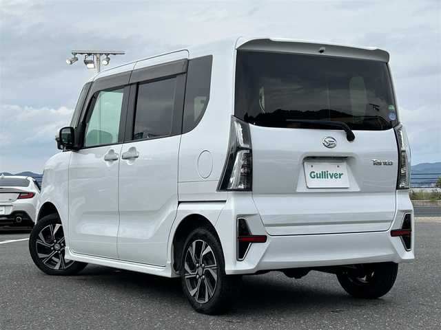 ダイハツ タント カスタム X セレクション 島根県 2020(令2)年 5万km シャイニングホワイトパール 純正ナビ/Bluetooth・AM・FM・CD・DVD/フルセグTV/両側パワースライドドア/シートヒーター(運転席・助手席)/ロングスライドシート/バックカメラ/オートライト/LEDヘッドライト/LEDフォグランプ/前後コーナーセンサー/横滑り防止装置/レーンキープアシスト/盗難防止装置/シートバックテーブル/ロールサンシェード/ハーフレザーシート/プッシュスタート/スペアキー×1/ステアリングスイッチ/純正14インチAW/アイドリングストップ/ウィンカーミラー