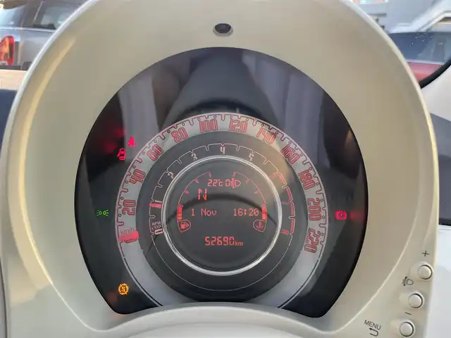 フィアット ５００ スーパーポップ 10thアニバーサリ 栃木県 2017(平29)年 5.3万km ボサノバホワイト 社外7インチCarrozeriaナビ　/　AM/FM/フルセグTV/Bluetooth/ダブル＋サイドエアバック/ETC/バックカメラ/リモコンキー/フロントフォグランプ