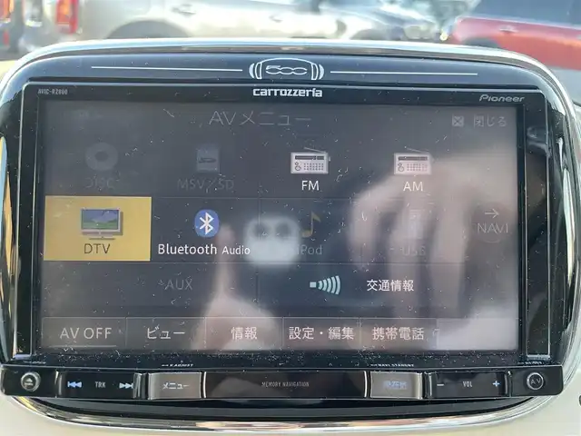 フィアット ５００ スーパーポップ 10thアニバーサリ 栃木県 2017(平29)年 5.3万km ボサノバホワイト 社外7インチCarrozeriaナビ　/　AM/FM/フルセグTV/Bluetooth/ダブル＋サイドエアバック/ETC/バックカメラ/リモコンキー/フロントフォグランプ