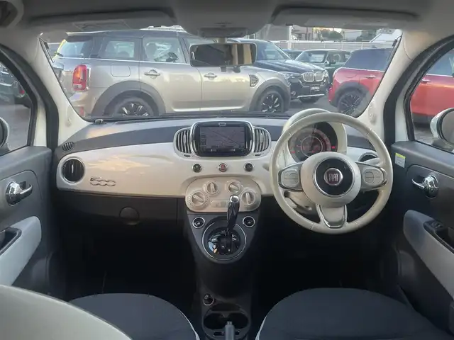 フィアット ５００ スーパーポップ 10thアニバーサリ 栃木県 2017(平29)年 5.3万km ボサノバホワイト 社外7インチCarrozeriaナビ　/　AM/FM/フルセグTV/Bluetooth/ダブル＋サイドエアバック/ETC/バックカメラ/リモコンキー/フロントフォグランプ