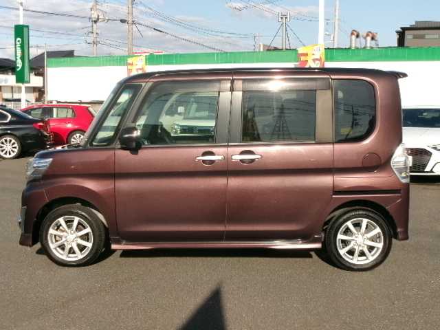 ダイハツ タント カスタム X トップED SA 岡山県 2014(平26)年 2.5万km プラムブラウンクリスタルマイカ 純正SDナビ/フルセグテレビ/バックカメラ/Bluetooth/DVD再生可能/両側パワースライドドア/ハーフレザーシート/オートライト/LEDヘッドライト/ウィンカーミラー/純正14AW/純正フロアマット/スマートキー2個/プッシュスタート