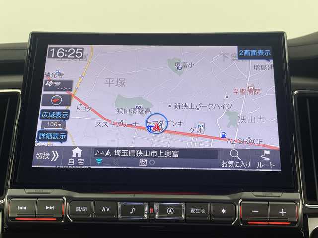 三菱 デリカＤ：５ シャモニー 埼玉県 2024(令6)年 0.8万km グラファイトグレーメタリック/ブラックマイカ 社外11インチナビ　EX11NX/(Bluetooth/HDMI/USB/CD/DVD/AM/FM)/地デジフルセグ/全方位カメラ/ETC/アダプティブクルーズコントロール/衝突軽減ブレーキ/車線逸脱警報/パワーバックドア/ステアリングヒーター/運転席・助手席シートヒーター/パドルシフト/アイドリングストップ/プッシュスタート/ステアリングリモコン/フロントフォグランプ/ウィンカーミラー/純正フロアマット/純正ドアバイザー/純正18インチアルミホイール