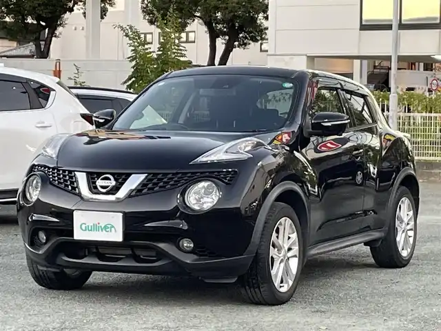 日産 ジューク 15RX Vセレクション 熊本県 2019(平31)年 3.6万km スーパーブラック ワンオーナー/衝突軽減ブレーキ/レーンキープアシスト/プッシュスタート/純正ナビ/（CD・DVD・フルセグTV・BTオーディオ・SD）/アラウンドビューモニター/オートライト/フォグライト/横滑り防止装置/ウィンカーミラー/純正フロアマット/純正ドアバイザー/新車保証書/取扱説明書/スマートスペアキー×1本