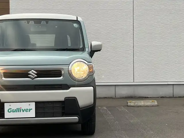 スズキ ハスラー HYBRID G 秋田県 2023(令5)年 0.4万km オフブルーメタリック/ソフトベージュメタリック ４WD/衝突軽減システム/社外SDナビ（CD/BT/AM/FM）/ワンセグ（走行中視聴可能）/スマートキー/アイドリングストップ/プッシュスタート/レーンキープアシスト/クルーズコントロール追従走行あり/コーナーセンサー/ダウンヒルアシストコントロール/オートマチックハイビーム/ステアリングスイッチ/前席シートヒーター/ビルトインETC/純正フロアマット/オートライト/オートエアコン/パワーステアリング/パワーウィンドウ/ヘッドライトレベライザー/電動格納ミラー/横滑り防止/盗難防止装置/寒冷地仕様