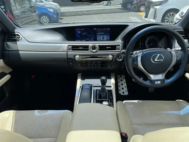レクサス ＧＳ 450h Fスポーツ 静岡県 2014(平26)年 12.8万km ホワイトノーヴァガラスフレーク ワンオーナー/サンルーフ/純正ナビ/フルセグTV/DVD/CD/BT/MSV/USB/バックカメラ/ベージュ革シート/運転席シートメモリー/前席シートヒーター/前席エアシート/前席パワーシート/クルーズコントロール/ビルトインETC/ステアリングスイッチ/LEDヘッドライト/LEDフォグライト/純正19インチAW/スマートキー×2/カードキー/保証書/取扱説明書/ナビ取扱説明書