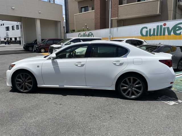 レクサス ＧＳ 450h Fスポーツ 静岡県 2014(平26)年 12.8万km ホワイトノーヴァガラスフレーク ワンオーナー/サンルーフ/純正ナビ/フルセグTV/DVD/CD/BT/MSV/USB/バックカメラ/ベージュ革シート/運転席シートメモリー/前席シートヒーター/前席エアシート/前席パワーシート/クルーズコントロール/ビルトインETC/ステアリングスイッチ/LEDヘッドライト/LEDフォグライト/純正19インチAW/スマートキー×2/カードキー/保証書/取扱説明書/ナビ取扱説明書