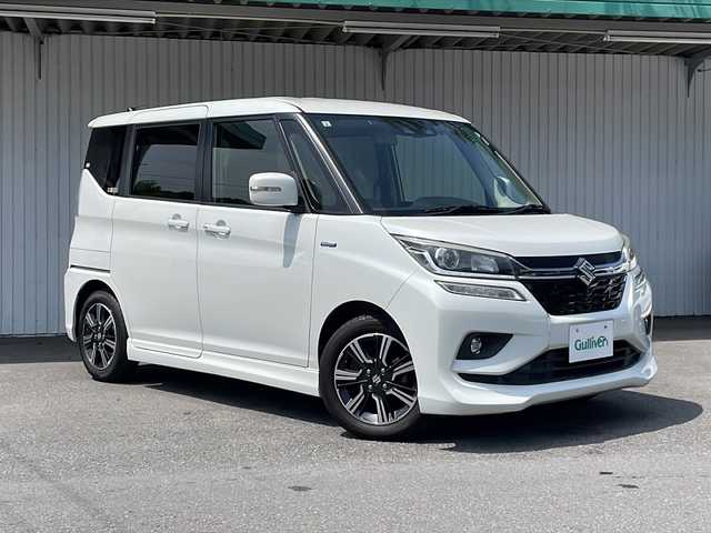 スズキ ソリオ バンディット HV MV 長野県 2019(平31)年 3.9万km ピュアホワイトP レーダーブレーキ /エクリプスメモリナビフルセグTV/バックカメラ/ETC/左側パワースライドドア/リアコーナーセンサー /クルーズコントロール/プッシュスタートエンジン/純正フロアマット