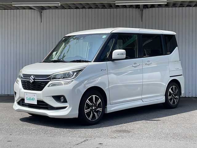 スズキ ソリオ バンディット HV MV 長野県 2019(平31)年 3.9万km ピュアホワイトP レーダーブレーキ /エクリプスメモリナビフルセグTV/バックカメラ/ETC/左側パワースライドドア/リアコーナーセンサー /クルーズコントロール/プッシュスタートエンジン/純正フロアマット