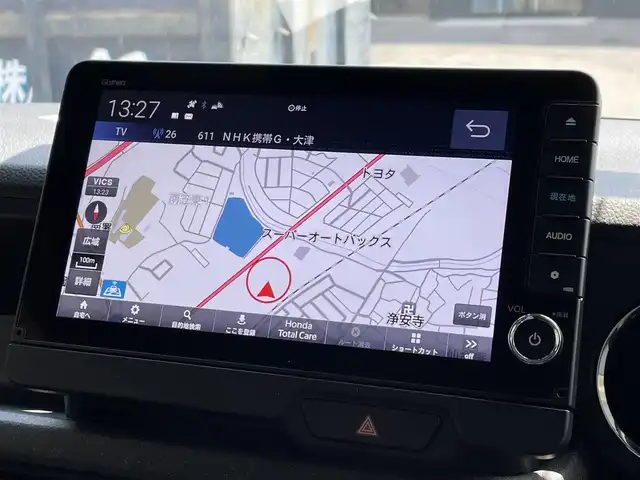 ホンダ Ｎ ＢＯＸ カスタム ターボ 滋賀県 2023(令5)年 0.8万km トワイライトミストブラックパール 禁煙車/純正9型ナビ/CD/DVD/Bluetooth/フルセグTV/ドラレコ/ETC/全方位カメラ/後席モニター/両側パワースライドドア/プッシュスタート/スペアキー/クルーズコントロール/ハーフレザーシート/ホンダセンシング/LEDヘッドライト/オートライト