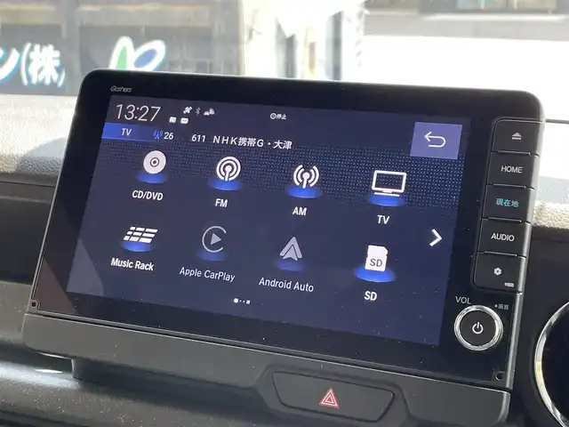 ホンダ Ｎ ＢＯＸ カスタム ターボ 滋賀県 2023(令5)年 0.8万km トワイライトミストブラックパール 禁煙車/純正9型ナビ/CD/DVD/Bluetooth/フルセグTV/ドラレコ/ETC/全方位カメラ/後席モニター/両側パワースライドドア/プッシュスタート/スペアキー/クルーズコントロール/ハーフレザーシート/ホンダセンシング/LEDヘッドライト/オートライト