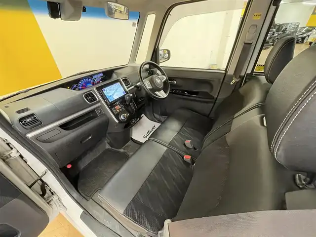 ダイハツ タント カスタム RS トップED SAⅡ 群馬県 2015(平27)年 5.7万km パールホワイトⅢ ダイハツスマートアシストII/・衝突回避支援ブレーキ/・車線逸脱警報機能/・横滑り防止/・オートライト/純正8インチメーカーナビ/　AM/FM/DVD/TV（フルセグ）/Bluetooth/ipod/純正15インチAW/純正フロアマット/純正ドライブレコーダー/ターボチャージャー/衝突安全ボディ/両側パワースライドドア/電動格納ミラー/アイドリングストップ/ビルトインETC/スマートキー/プッシュスタート/LEDヘッドランプ/全席ハーフレザーシート/本革巻きステアリング/ステアリングスイッチ/USB入力端子/HDML入力端子/AAC