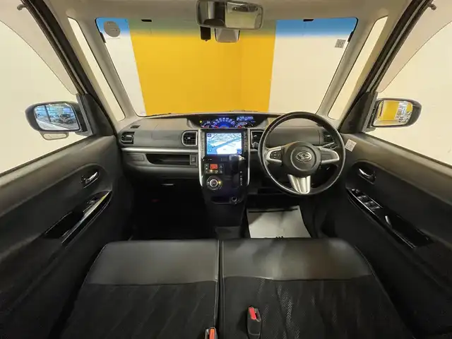 ダイハツ タント カスタム RS トップED SAⅡ 群馬県 2015(平27)年 5.7万km パールホワイトⅢ ダイハツスマートアシストII/・衝突回避支援ブレーキ/・車線逸脱警報機能/・横滑り防止/・オートライト/純正8インチメーカーナビ/　AM/FM/DVD/TV（フルセグ）/Bluetooth/ipod/純正15インチAW/純正フロアマット/純正ドライブレコーダー/ターボチャージャー/衝突安全ボディ/両側パワースライドドア/電動格納ミラー/アイドリングストップ/ビルトインETC/スマートキー/プッシュスタート/LEDヘッドランプ/全席ハーフレザーシート/本革巻きステアリング/ステアリングスイッチ/USB入力端子/HDML入力端子/AAC