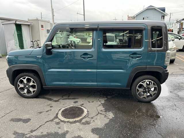 スズキ ハスラー HYBRID X 道東・釧路十勝 2020(令2)年 5.6万km デニムブルー ガンメタリック 2トーン 4WD/禁煙車/寒冷地仕様/純正メモリナビ/BT/CD/DVD/フルセグ/AppleCarplay/Android/全方位カメラ/前後ドライブレコーダー/前席シートヒーター/サイドテーブル（左後ろのみ）/LEDヘッドライト/ステアリングスイッチ/電動格納ミラー/ドアバイザー/保証書/取扱説明書/スペアキー1本