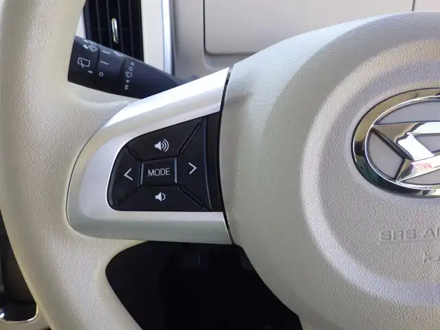 ダイハツ ムーヴ キャンバス G メイクアップ リミテッド　SAⅢ 千葉県 2020(令2)年 3.4万km パールホワイトⅢ/ナチュラルベージュマイカメタリック 2トーン 155/65R14/スマートアシストIII/エコアイドル/両側パワースライドドア/純正SDナビ/地デジTV/【DVD/CD再生機能　Bluetooth接続】/パノラマモニター/ドライブレコーダー/ステアリングスイッチ/ETC/LEDヘッドライト/フォグライト/リアコーナーセンサー/キーフリーシステム