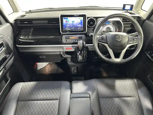 スズキ スペーシア カスタム HYBRID XS ターボ 大阪府 2019(令1)年 5.5万km ピュアホワイトP ターボ　社外ナビＴＶ　クルコン　衝突軽減　両側電動　シートヒーター　バックカメラ　ＥＴＣ　ドラレコ　レーンアシスト　アイドリングストップ　オートライト　ＬＥＤヘッドライト　スマートキー　フォグランプ
