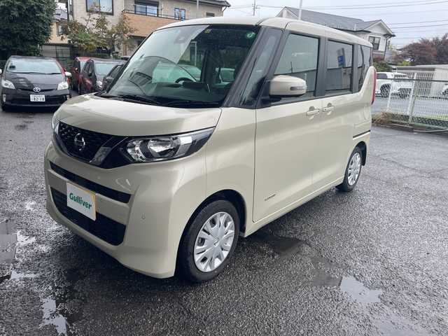 日産 ルークス X 宮城県 2022(令4)年 0.9万km フローズンバニラパール ワンオーナー/プッシュスタート/ビルトインETC/前後ドライブレコーダー/純正SDナビ/FM/AM/Bluetooth接続/HDMI/ワンセグTV/バックカメラ/アラウンドビュー/コーナーセンサー/車線逸脱防止装置/横滑り防止装置/LEDライト/オートライト/両側パワースライドドア/USB端子/電動格納ミラー