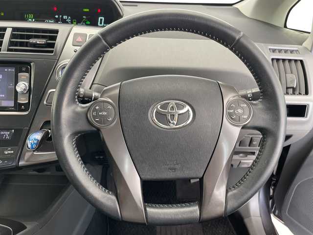 トヨタ プリウス α S チューンブラック 愛知県 2014(平26)年 6.1万km グレーメタリック SDナビ/バックカメラ/オートライト/ＥＴＣ/フルセグ/CD DVD/Bluetooth/ステアリングスイッチ/スマートキー/プッシュスタート