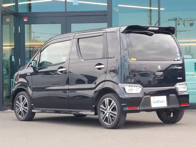 スズキ ワゴンＲ スティングレー HYBRID T 東京都 2018(平30)年 7.6万km ブルーイッシュブラックパール3 スズキセーフティサポート/・デュアルセンサーブレーキサポート/・車線逸脱警報機能/・先行車発進お知らせ機能/・誤発進抑制機能/・クルーズコントロール/・ヘッドアップディスプレイ/プッシュスタート/アイドリングストップ/パドルシフト/ストラーダナビ/フルセグTV/バックカメラ/ETC/前後ドライブレコーダー CS-91FH/運転席シートヒーター/LEDヘッドライト/オートライト/ドアバイザー/15インチ純正アルミホイール/スマートキー
