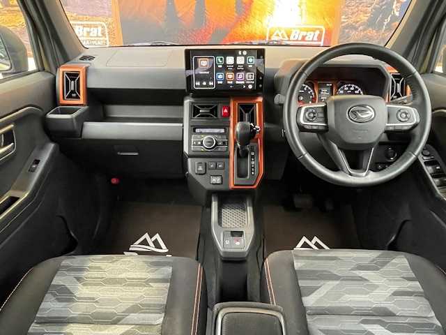 ダイハツ タフト G ターボ 長野県 2022(令4)年 3万km サンドベージュメタリック AIS検査済み/【2410018033】/スマートアシスト/ディスプレイオーディオ/クルーズコントロール/ETC/フルセグ/ドラレコ/ダムド　ラッキー　フェイスチェンジキット（社外）/ナイトロパワー15インチアルミ（社外）/マッドスター　ホワイトレタータイヤ（社外）/30ミリリフトアップコイル（社外）/ルーフラック（社外）/フロント＆サイドカメラ（社外）