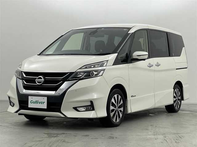日産 セレナ ハイウェイスター Vセレクション 群馬県 2017(平29)年 6.9万km ブリリアントホワイトパール セーフティパックB/SRSカーテンエアバッグシステム&サイドエアバッグシステム/インテリジェントルームミラー/インテリジェントアラウンドビューモニター/インテリジェントDA（ふらつき警報）/・ヒーター付ドアミラー/・電動パーキングブレーキ/・オートブレーキホールド/・プロパイロット/・ステアリングスイッチ/純正フリップダウンモニター/純正SDナビ/（TV/BT/CD/DVD/SD/AM/FM）/インテリジェントパーキングアシスト/ハンズフリー両側パワースライドドア/エマージェンシーブレーキ/レーンディパーチャーアラート/アイドリングストップ