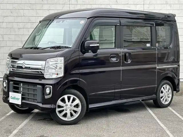 スズキ エブリィ ワゴン PZターボ 新潟県 2020(令2)年 1.6万km ムーンライトバイオレットPM 純正パナソニックナビ/スマートキー×２/ハイルーフ/フルタイム４WD/両側パワースライド/オートステップ/シートヒーター/プッシュスタート/ETC/ドライブレコーダー/バックカメラ/ステアリングスイッチ/ターボ/レーンキープアシスト/コーナーセンサー/オートライト/純正フロアマット/純正アルミ