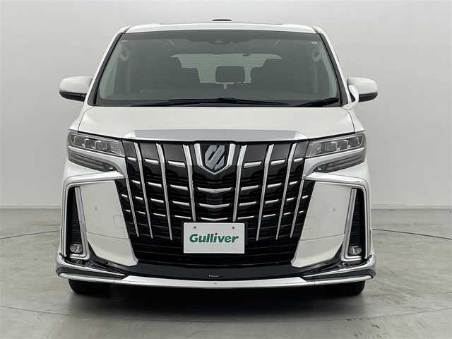 トヨタ アルファードハイブリット SR Cパッケージ 群馬県 2021(令3)年 5.7万km ホワイトパールクリスタルシャイン ツインムーンルーフ/＝＝＝＝＝/純正9インチナビ/・AM/FM/Bletooth/フルセグTV/・USB/AppleCarPlay/AndroidAuto/純正フリップダウンモニター/パワーバックドア/両側パワースライドドア/トヨタセーフティセンス/・プリクラッシュセーフティシステム/・レーントレーシングアシスト/・アダプティブハイビームシステム/・レーダークルーズコントロール(全車速追従機能付)/・ロードサインアシスト/先行車発進告知機能/三眼LEDヘッドランプ/プッシュスタート/スマートキー/電動パーキングブレーキ/オートブレーキホールド