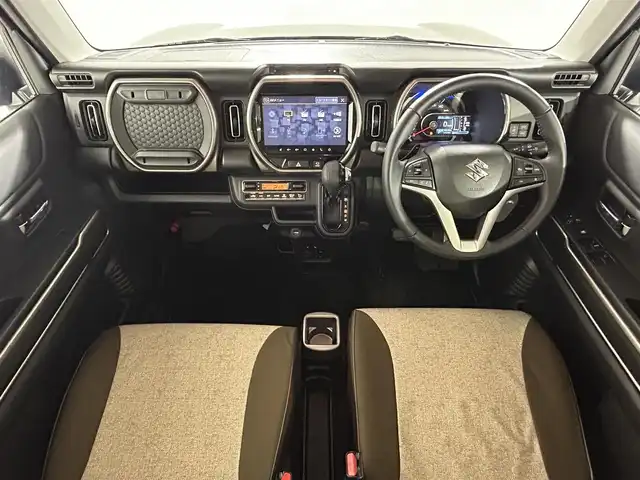 スズキ ハスラー Jスタイル Ⅱ ターボ 佐賀県 2023(令5)年 1.5万km アーバンブラウンパールメタリック/ソフトベージュ2トーン 純正8インチナビ/AM/FM/CD/DVD/Bluetooth/USB/フルセグTV/アラウンドビューモニター/スズキセーフティサポート/レーダークルーズコントロール/レーンキープアシスト/後方コーナーセンサー/シートヒーター/ビルトインETC/ルーフレール/純正フロアマット/純正15インチアルミホイール/LEDヘッドライト/フォグランプ/パドルシフト/スマートキー/スペアキー