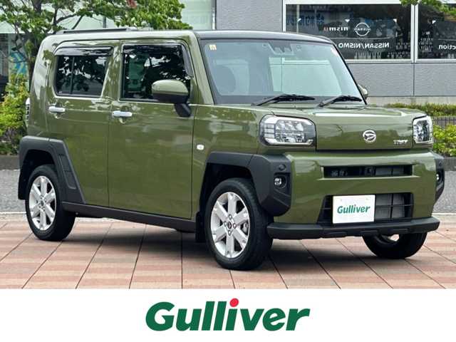 ダイハツ タフト G 福島県 2023(令5)年 1.9万km フォレストカーキメタリック ＊純正SDナビ/（フルセグ/FM/AM/Bluetooth//DVD/CD/SD/USB/Ipod）/＊全方位カメラ/＊ETC/＊純正ドライブレコーダー（前方のみ）/＊衝突被害軽減ブレーキ/＊横滑り防止装置/＊パーキングアシスト/＊電動パーキング/＊車線逸脱支援システム/＊盗難防止システム/＊ムーンルーフ/＊４WD/＊LEDオートヘッドライト/＊前後コーナーセンサー