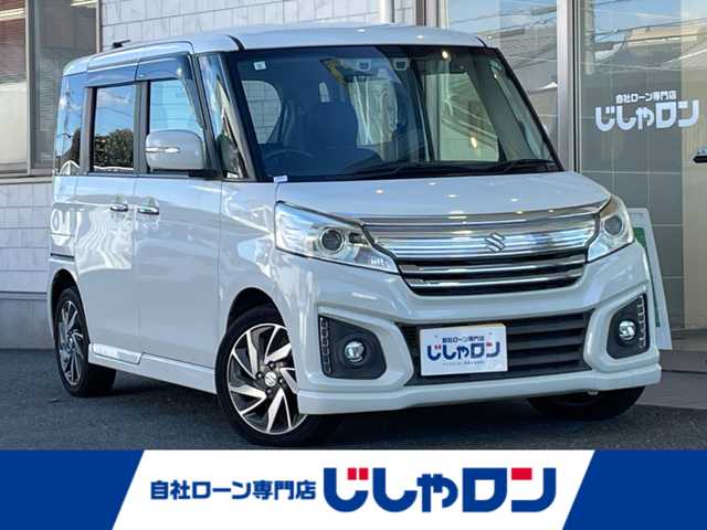 スズキ スペーシア カスタム XS 愛知県 2015(平27)年 6.5万km クリスタルホワイトP (株)IDOMが運営する【じしゃロン豊川店】の自社ローン専用車両になります。こちらは現金またはオートローンご利用時の価格です。自社ローンご希望の方は別途その旨お申付け下さい/社外SDナビ/（AM/FM/CD/DVD/ワンセグ）/バックカメラ/両側パワースライドドア /前後ドライブレコーダー/衝突被害軽減ブレーキ/レーンキープアシスト/運転席シートヒーター/オートライト/HIDヘッドライト/純正AW15インチ/ステアリングリモコン/ドアバイザー/フォグライト