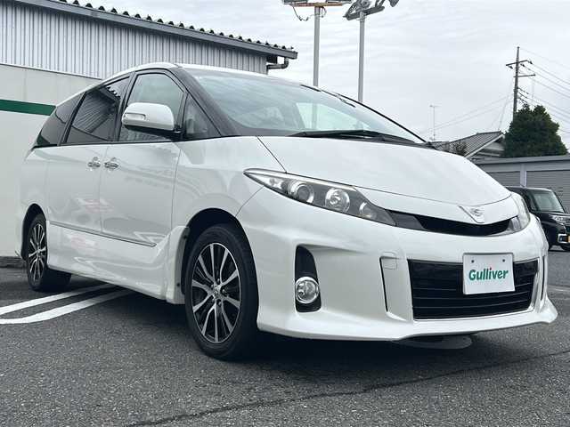 トヨタ エスティマ アエラス プレミアムエディション 東京都 2016(平28)年 3.9万km ホワイトパールクリスタルシャイン ワンオーナー/純正SDナビ/・Bluetooth/TV/DVD/CD/純正フリップダウンモニター/クルーズコントロール/横滑り防止装置/盗難防止装置/パワースライドドア/パワーシート/オートライト/バックカメラ/17インチ純正アルミホイール/スペアキー1本/ETC/取扱説明書/保証書