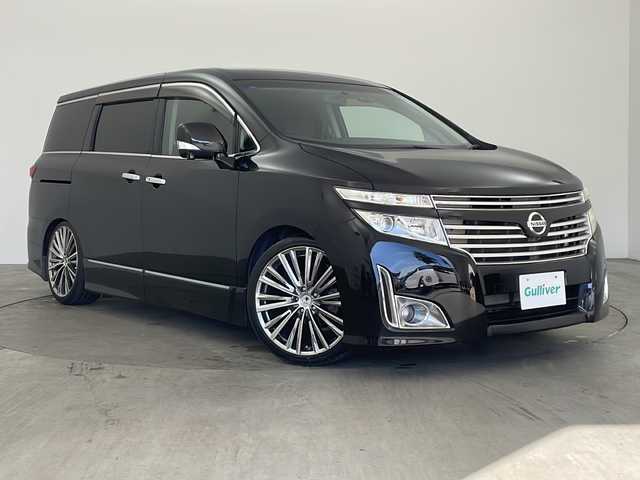 日産 エルグランド 250ハイウェイスター 兵庫県 2010(平22)年 5.3万km ファントムブラック ・純正ナビ/BT/CD/DVD/TV/・純正フリップダウンモニター/・ビルトインETC/・アラウンドビューモニター/・パワースライドドア/・ハーフレザーシート/・AC100V電源/・360°ドライブレコーダー/・ステアリングスイッチ/・社外車高調/・社外20インチアルミホイール/・HIDヘッドライト/・オートライト/・スマートキー/・プッシュスタート/・カーテンエアバッグ