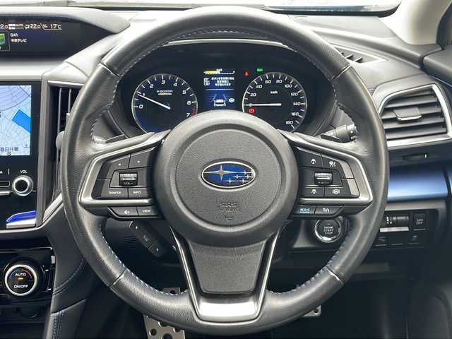 スバル ＸＶ ハイブリッド アドバンス 愛知県 2019(令1)年 4.1万km ラグーンブルーP /禁煙//ワンオーナー//純正メモリナビ　//フルセグ//CD/DVD/SD/BT/iPod/USB/AM/FM//サイドビューカメラ　//バックカメラ//ハーフレザー　//前席パワーシート//ドライブレコーダー　//ETC　//純正18AW//e-BOXER　//オートリトラミラー//LEDオートライト　//フォグランプ//革巻きステア　//ステアスイッチ　//パドルシフト//電子パーキング　//オートブレーキホールド//アイサイト　//BSM　//ACC　//RAB　//PCS　//LKA//AT誤発進抑制制御　//AT誤後進抑制制御//クリアランスソナー　//X-MODE　//ルーフレール//スマートキー　//純正フロアマット/ドアバイザー//保証書　//取説　//記録簿　//スペアキー