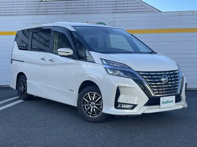 日産 セレナ ハイウェイスター V 埼玉県 2019(令1)年 4万km ブリリアントホワイトパール ワンオーナー/4WD/純正ナビ（CD/DVD/フルセグ/BT)/プロパイロット/アラウンドビューモニター/両側パワースライドドア/ハンズフリーオートスライドドア/ブラインドスポットモニター/エマージェンシーブレーキ/前後コーナーセンサー/アイドリングストップ/前方ドライブレコーダー/LEDヘッドライト/ETC/純正アルミ積込(195/65/R15)/スペアキー1本