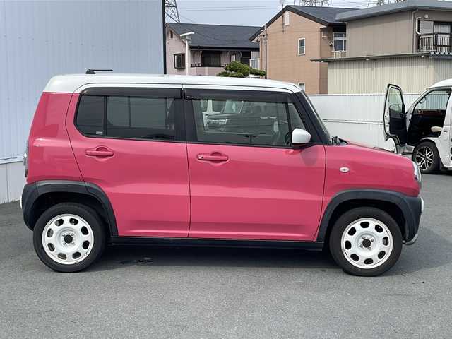 スズキ ハスラー G 三重県 2014(平26)年 4.1万km キャンディピンクメタリック/ホワイト2トーンルーフ プッシュスタート/アイドリングストップ/横滑り防止/衝突軽減ブレーキ/ステアリングスイッチ/ETC/オートライト/シートヒーター(D席)/社外SDナビ(AM/FM/CD/DVD/TV/BT)/純正フロアマット/電動格納ミラー/オートマチックハイビーム/純正ドアバイザー/禁煙車