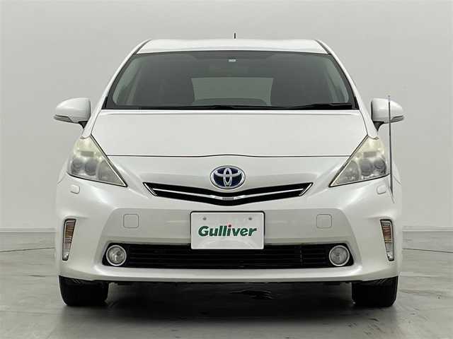 トヨタ プリウス α G 群馬県 2012(平24)年 7.5万km ホワイトパールクリスタルシャイン ワンオーナー/純正7インチナビ（NSCP-W62）/　FM/AM/CD/Bluetooth/ワンセグTV/バックカメラ/クルーズコントロール/オートLEDヘッドライト/ETC/社外16インチAW/SDミュージックサーバー/スマートキー/保証書/取扱説明書/スペアキー