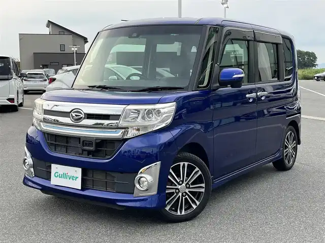 ダイハツ タント カスタム RS トップED SAⅡ 奈良県 2015(平27)年 5.5万km ディープブルークリスタルマイカ スマートキー　/Ｂｌｕｅｔｏｏｔｈ　/ＥＴＣ　/バックカメラ　/フルセグナビ　/ＣＮ－ＲＳ０１ＷＤ　/フロアマット　/ハーフレザー　/両側ハーフレザー　/純正アルミ１６５／５５ Ｒ１５　/スペアキー　/ＬＥＤヘッドライト　