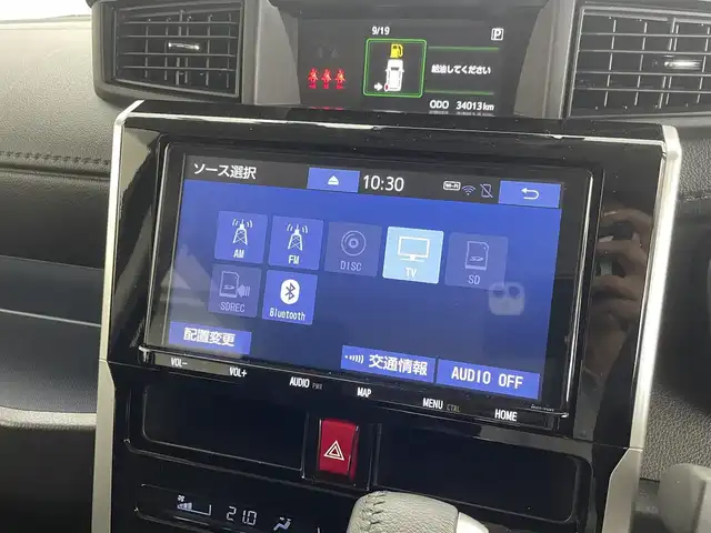 トヨタ ルーミー カスタムG－T 茨城県 2022(令4)年 3.4万km ブラックマイカメタリック 純正9型ナビ/バックカメラ/フルセグ/衝突被害軽減ブレーキ/車線逸脱抑制装置/レーダークルーズコントロール/オートマチックハイビーム/クリアランスソナー/両側電動スライドドア/ETC/ドラレコ/シートヒーター/純正15インチAW/LEDヘッドライト/スマートキー