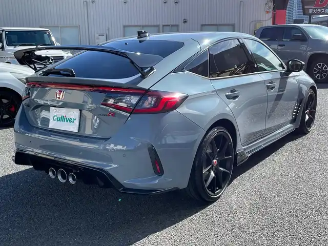 ホンダ シビック タイプR 神奈川県 2025(令7)年 0.1千km ソニックグレーパール ワンオーナー/純正メモリーナビ・地デジTV/純正USB/BT再生/バックモニター/ビルトインETC2.0/純正19インチAW/ブレンボブレーキ/LEDヘッドライト/ホンダセンシング/レーダークルーズコントロール/PCS/LKA/BSM/標識検知/コーナーセンサー/純正フロアマット/プッシュスタート/スマートキー×2/保証書・取説あり