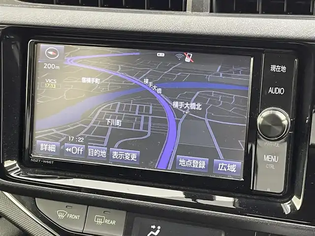 トヨタ アクア 群馬県 2016(平28)年 1.8万km ライムホワイトパールクリスタルシャイン 純正７インチＳＤナビ　純正ドライブレコーダー　クルーズコントロール　ステアリングリモコン　フルセグＴＶ　バックカメラ　フォグライト　オートライト　プッシュスタート　スマートキー　電動格納ミラー　禁煙車